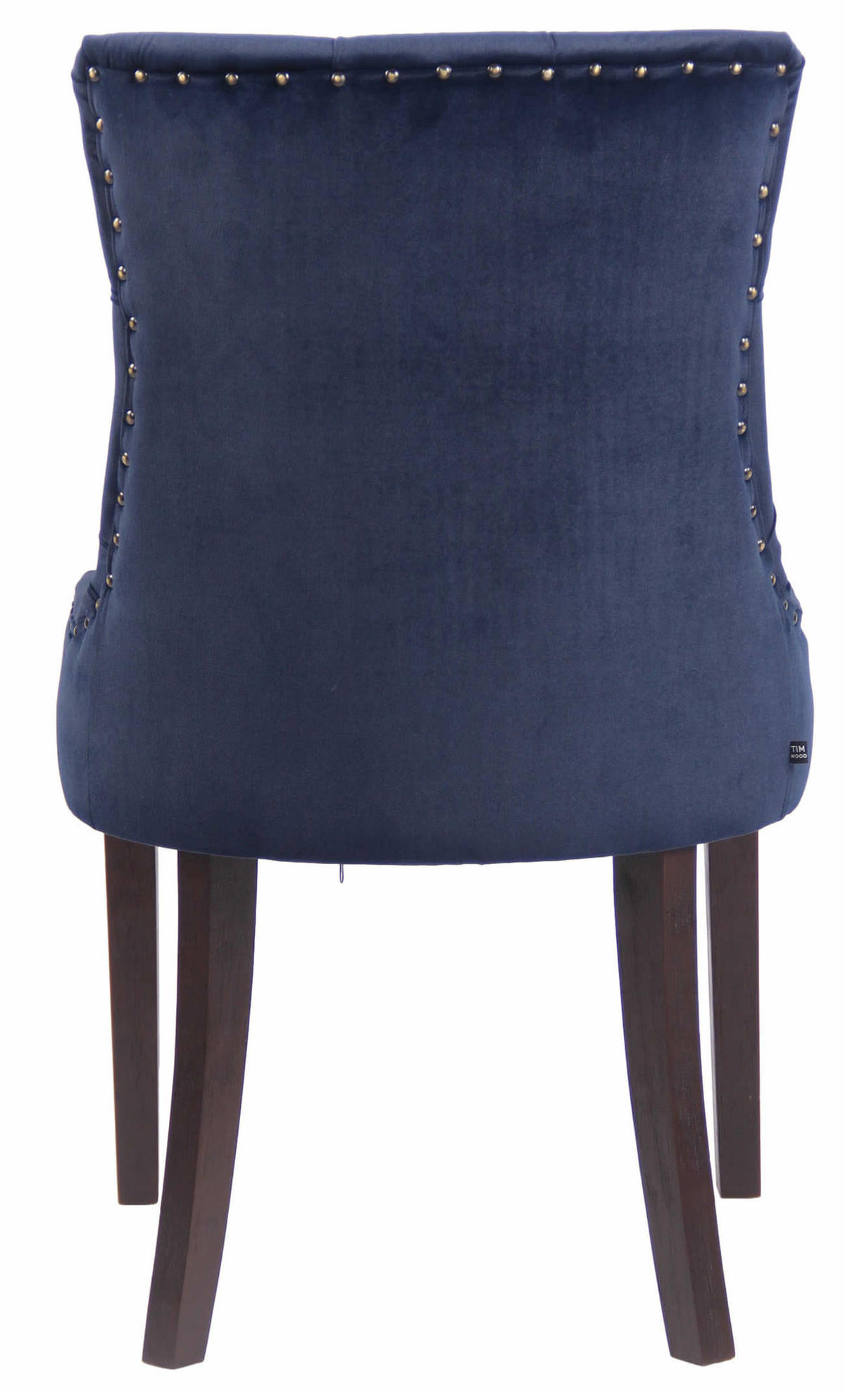 ESSZIMMERSTUHL Aboli Samt, antik Blau - Blau/Dunkelbraun, Holz/Textil (55/92/58cm) - TPFLiving