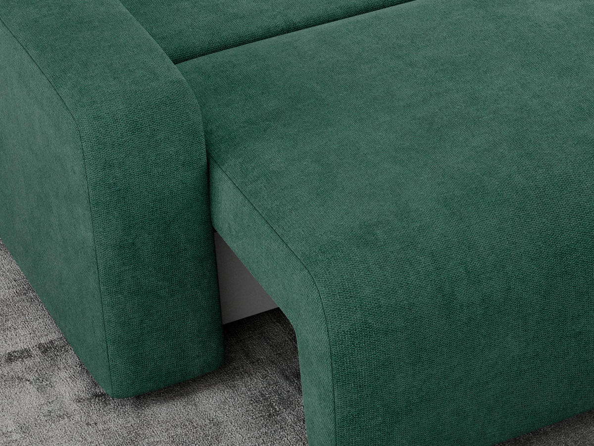 ECKSOFA ARGOS Grün Struktur - Schwarz/Grün, Kunststoff/Textil (245/150cm) - MKS