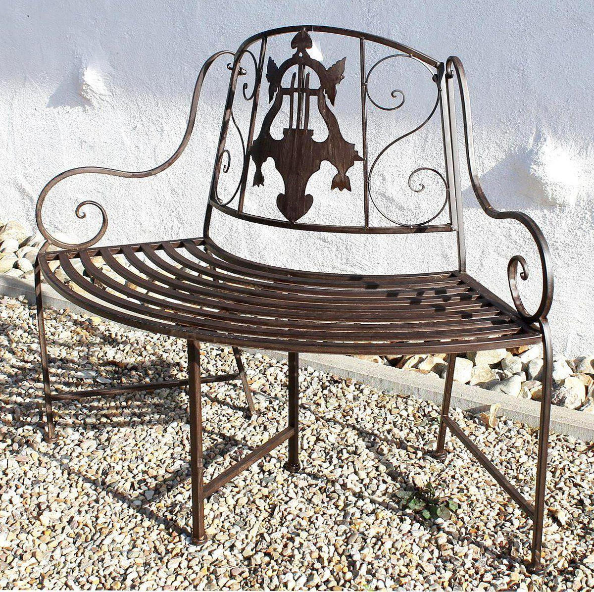 GARTENBANK aus Metall 2-Sitzer 116 cm - Braun, Metall (116/95/40cm) - DanDiBo