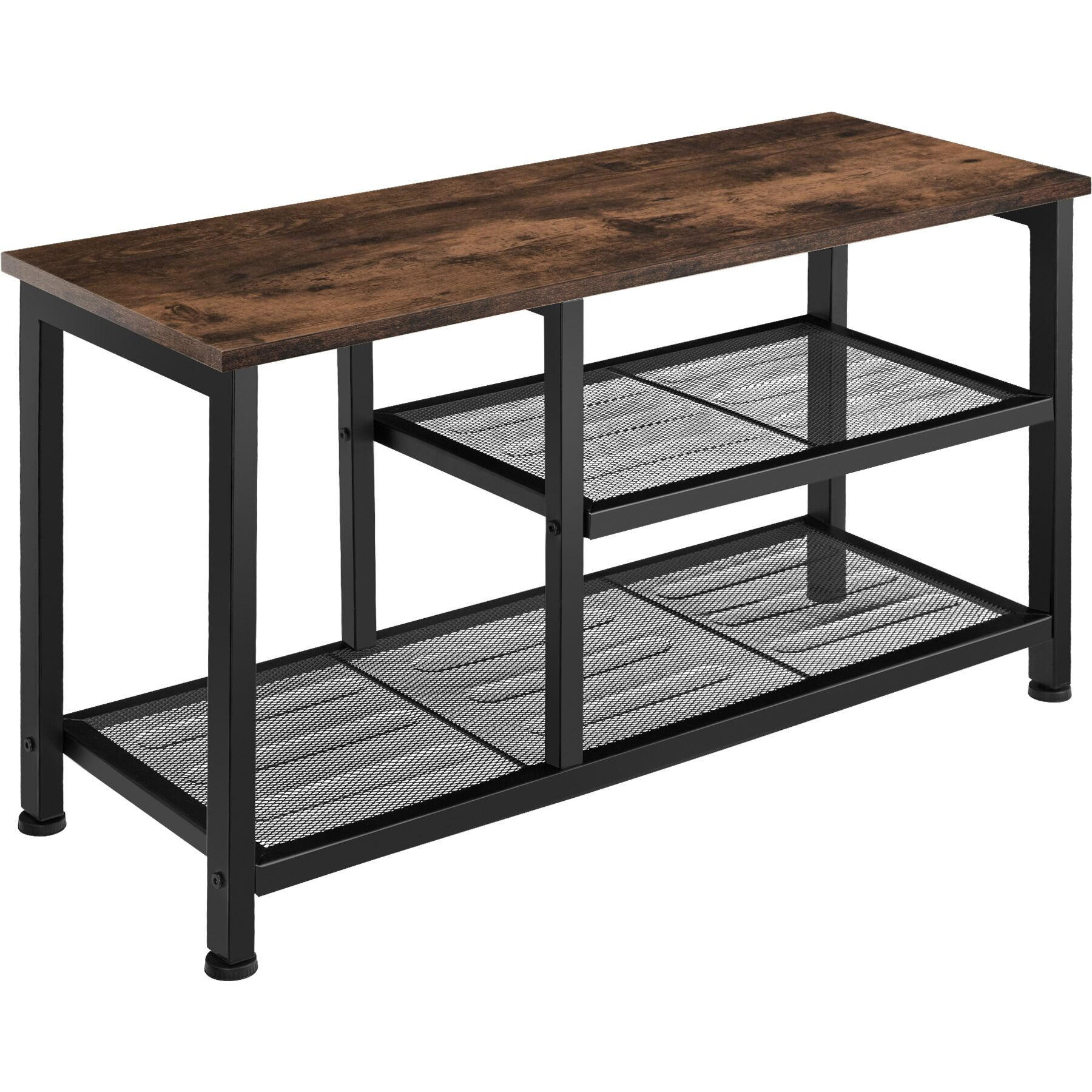 SCHUHREGAL Taunton,80 x 30 x 45,5 cm,Industrial Holz dunkel, rustikal - Rostfarben, Holz (30/45.5/80cm) - tectake