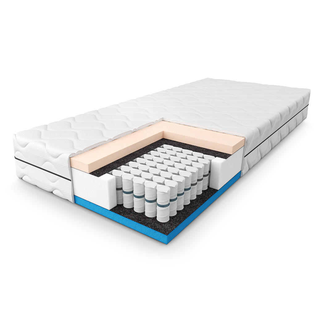 TASCHENMATRATZE Solid Support - Weiß, Textil (80/200cm) - Mr Mattress