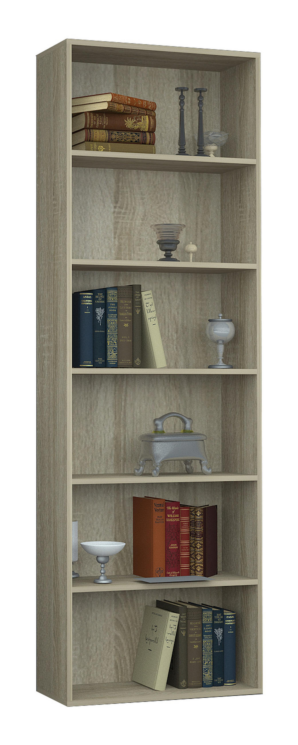 BÜCHERREGAL Sonoma Eiche 60/181/26 - Sonoma Eiche, Holzwerkstoff (60/181/26cm) - RAUMHIRSCH FURNITURE