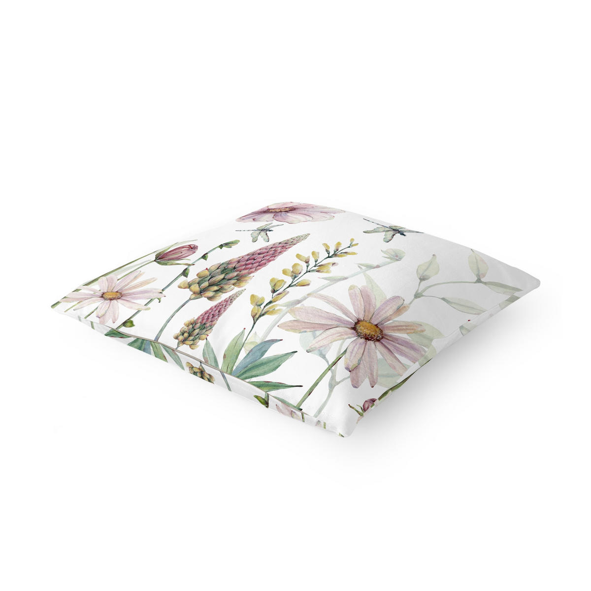 KISSENBEZUG Libellen im Blumenrausch 40/40 cm - Rosa, Textil (40/40cm) - Bilderwelten