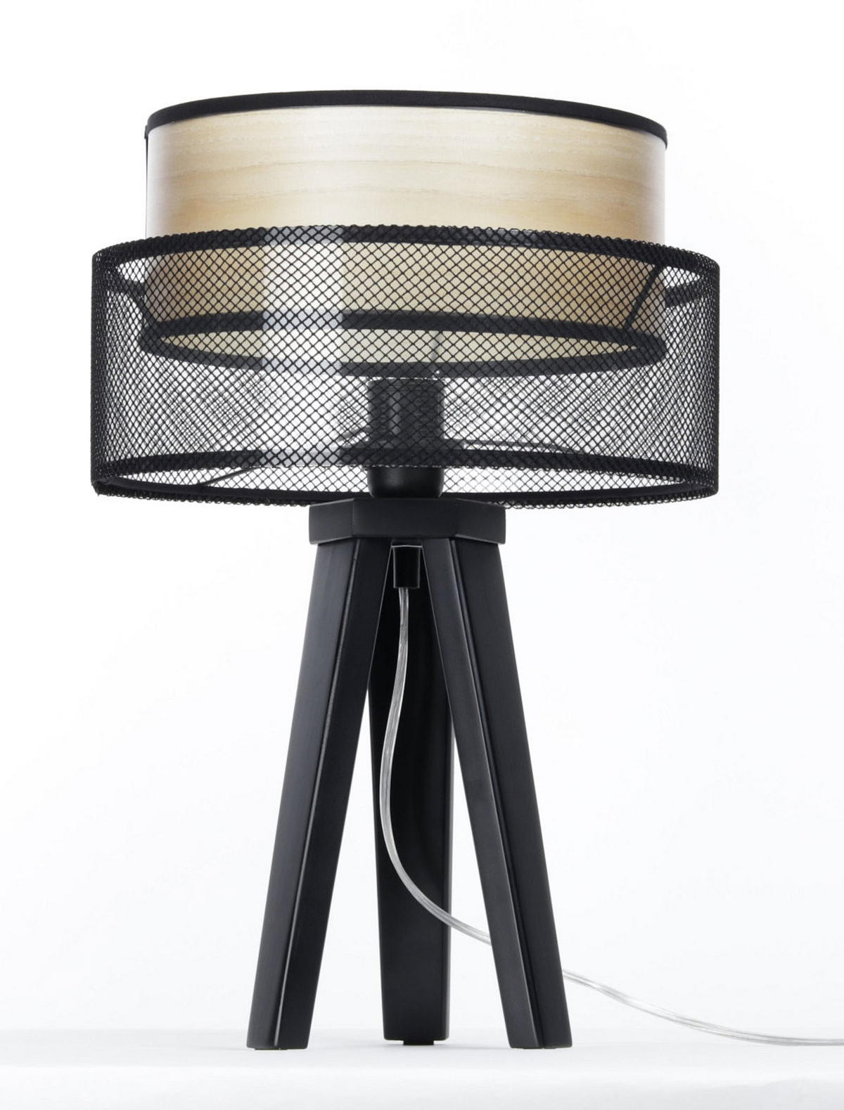 TISCHLAMPE Schwarz 30/45 cm - Beige, Kunststoff (30/0.7/45cm) - ONZENO