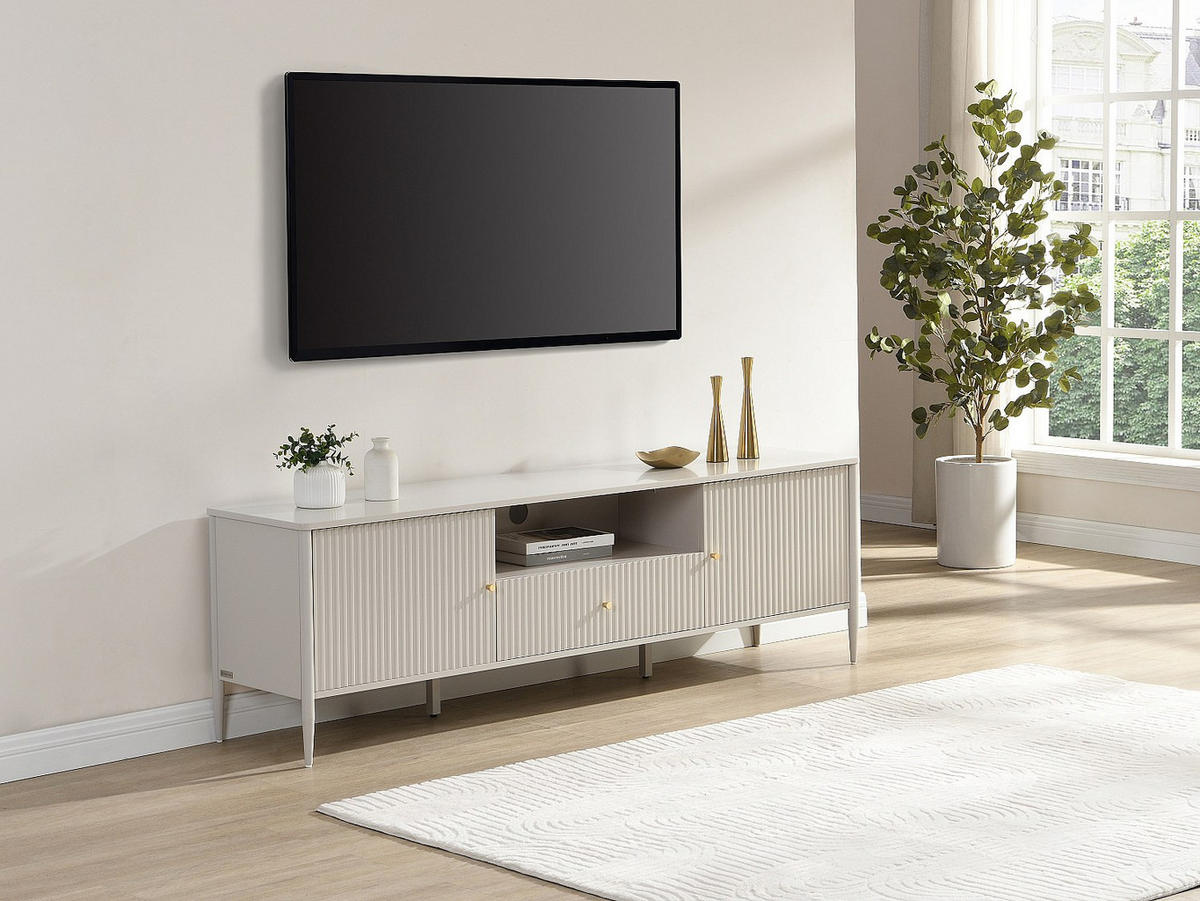 TV-BOARD - 178 cm x 40 cm - Holz, Platte - Beige CALITARO - Beige, Holz (178/55/40cm) - Vente-Unique