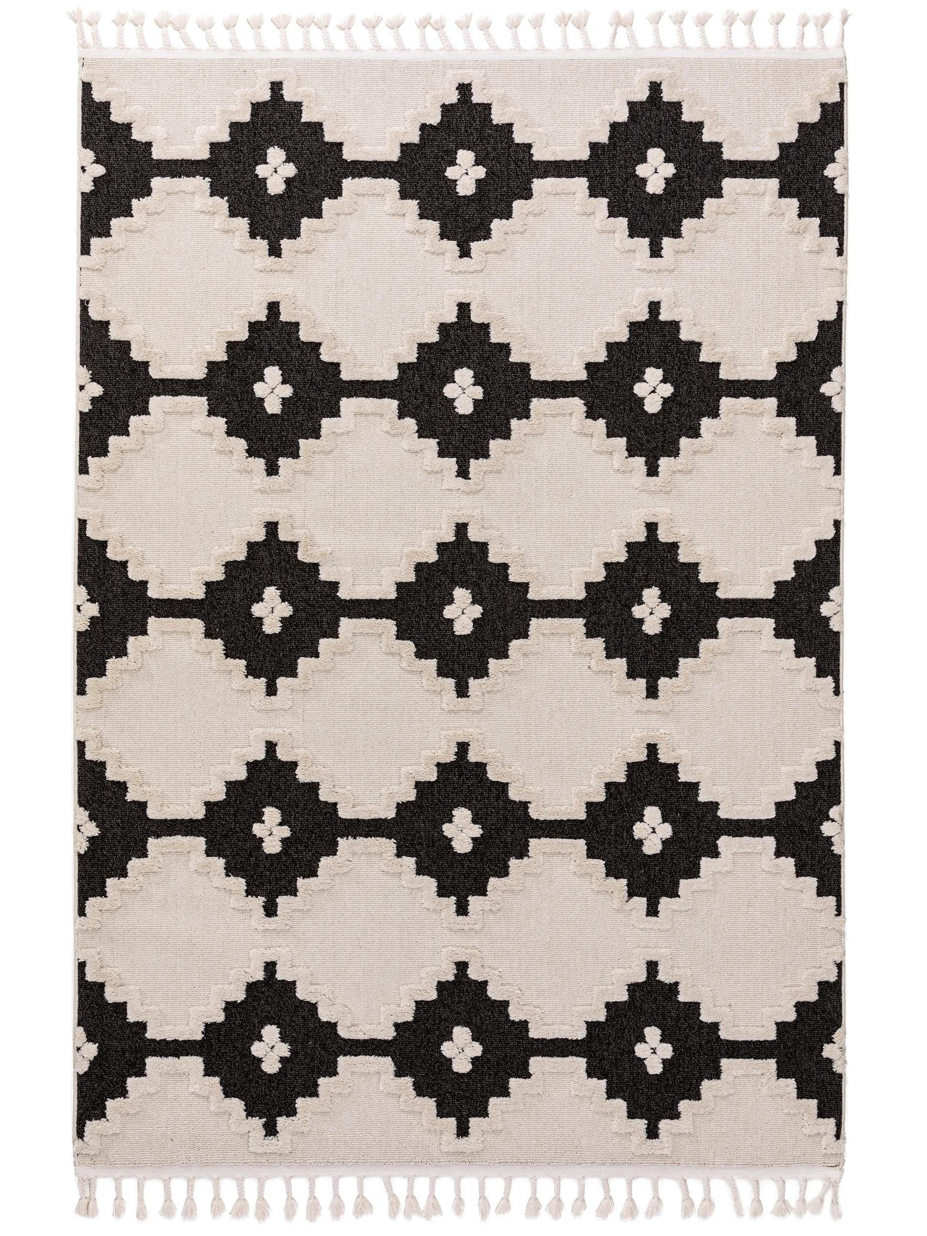 TEPPICH Oyo Cream/Anthrazit 160x230 cm - Creme, Textil (160/230cm) - benuta Pop