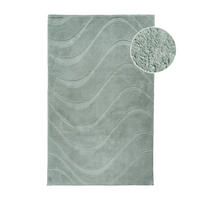 BADTEPPICH Waschbar Bath Waves 400 Jade-Grün 40x60 cm - Grün, Textil (40/60cm) - carpet city
