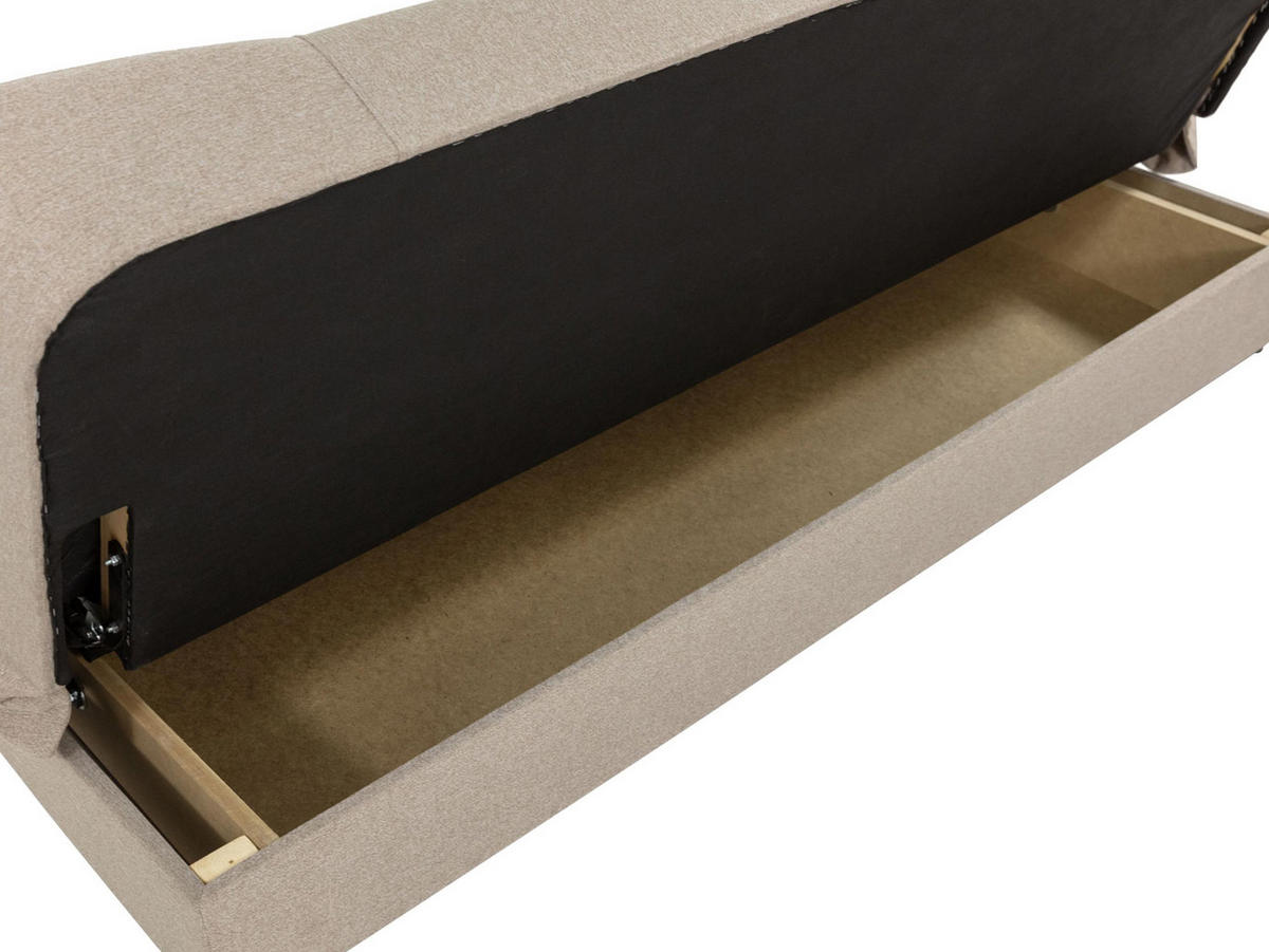 SCHLAFSOFA Jonas - Hellbraun, Holz/Textil (195/86/87cm)