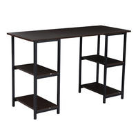 SCHREIBTISCH STUDIO Regal Nussbaum-Optik schwarze Metall-Beine - Braun, Holzwerkstoff (120/48/75cm) - SVITA