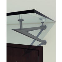 VORDACHHALTER - SET V Halter für Glasvordach - Edelstahl RAL7016 - Anthrazit, Metall (40/40/89.5cm) -  Glaswerk Westfalen