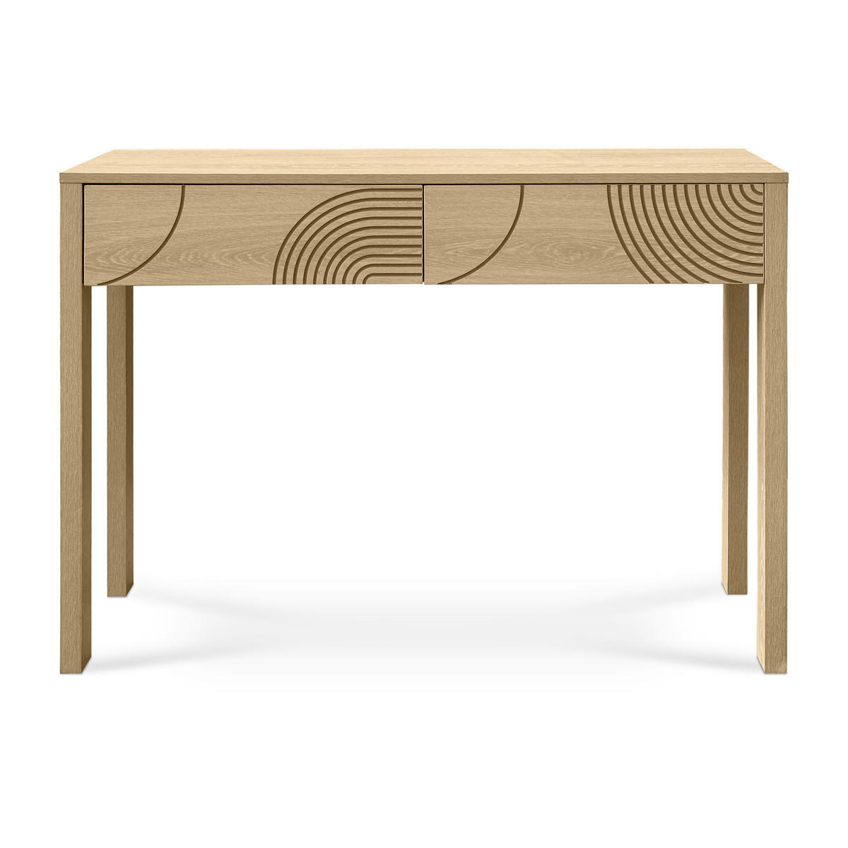 KONSOLE Saskia 100cm mit 2 Schubladen Skandinavischer Eichenoptik - Honigeiche/Eichefarben, Holz (30/100/75cm) - Sicaan