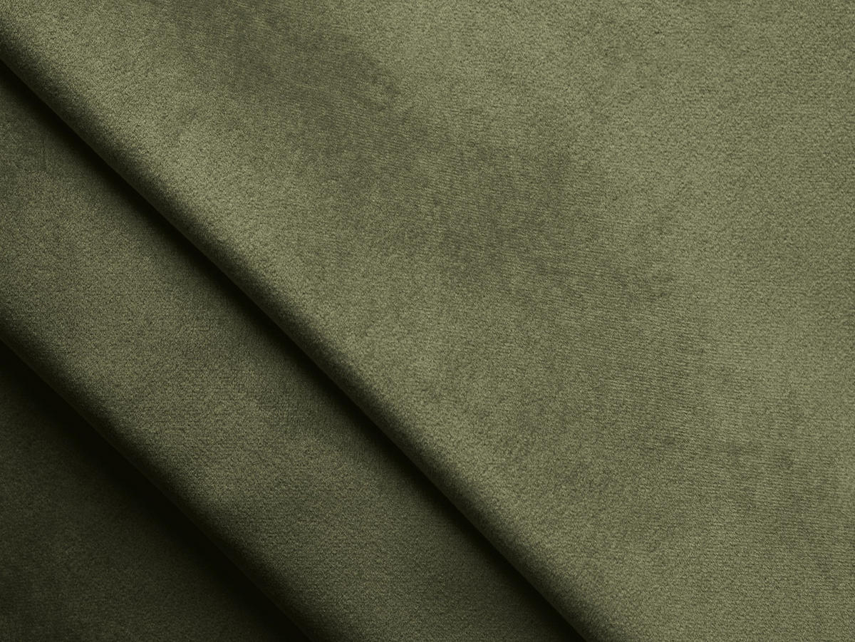 POUF Samt Stoff Grün - Schwarz/Olivgrün, Textil/Metall (78/41/60cm) - Makamii