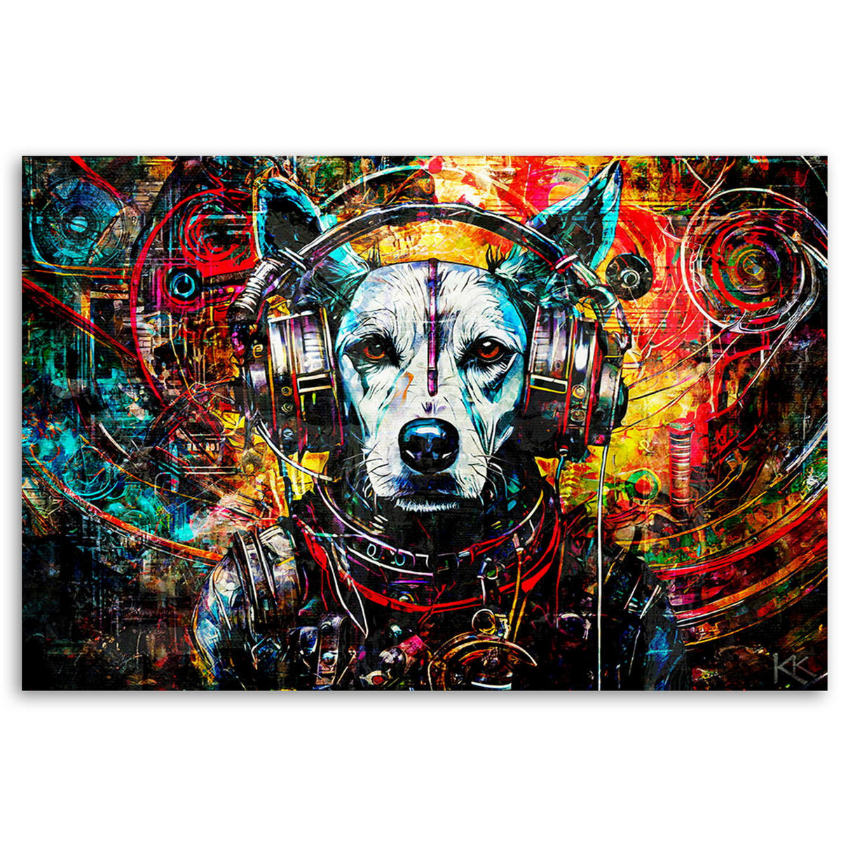 KUNSTDRUCK Bunt 60/40 cm - Multicolor, Textil (60/40cm) - KUNSTLOFT