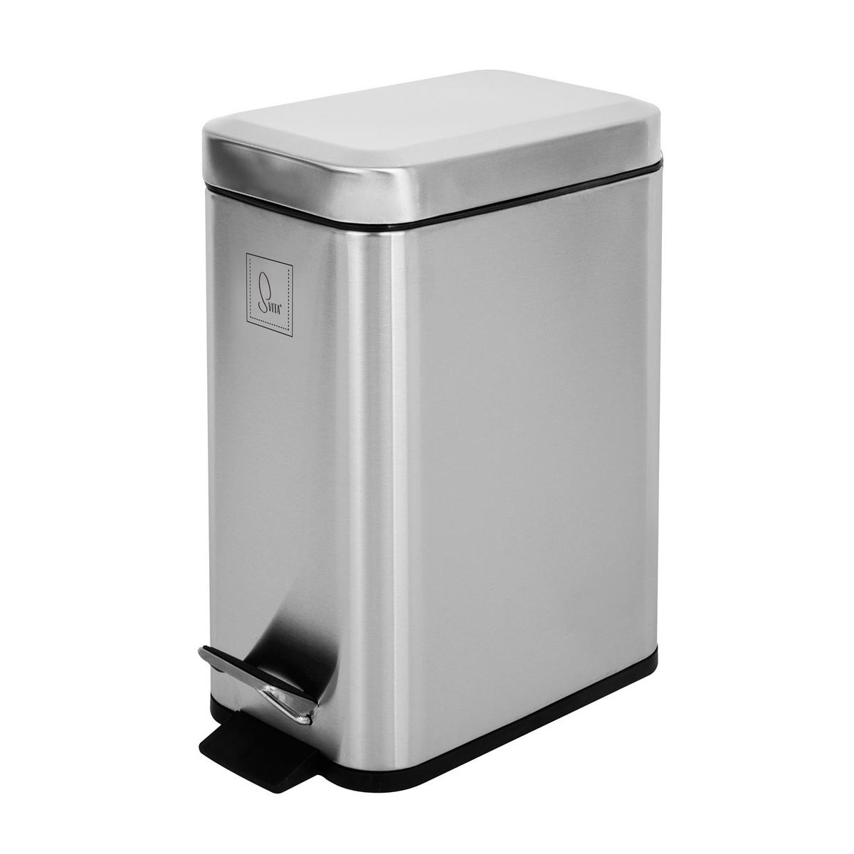 MÜLLEIMER STM5 5L Silber - Silberfarben, Metall (14/30/28cm) - SVITA
