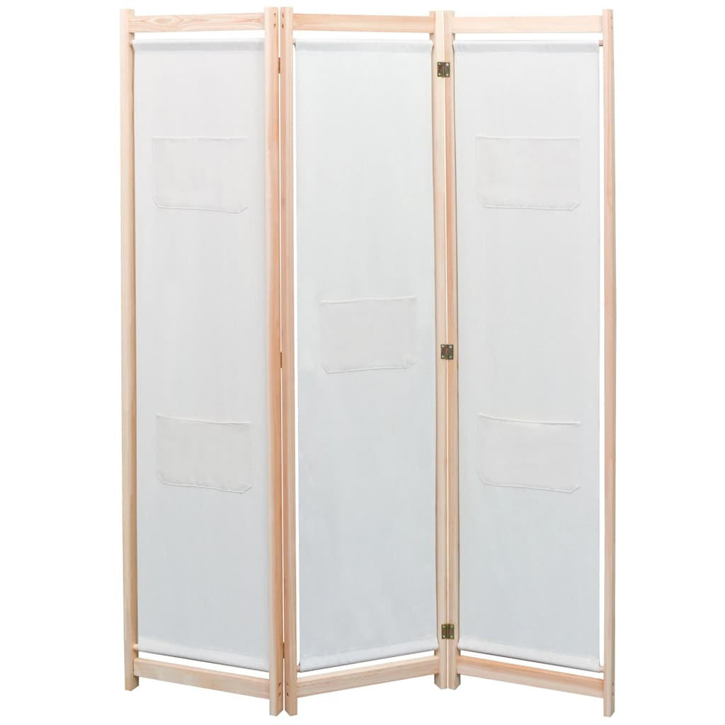 RAUMETEILER Creme 120/170/4 Cm Stoff 3-teilig - Creme, Textil (4/120/170cm) - vidaXL