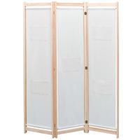 RAUMETEILER Creme 120/170/4 Cm Stoff 3-teilig - Creme, Textil (4/120/170cm) - vidaXL