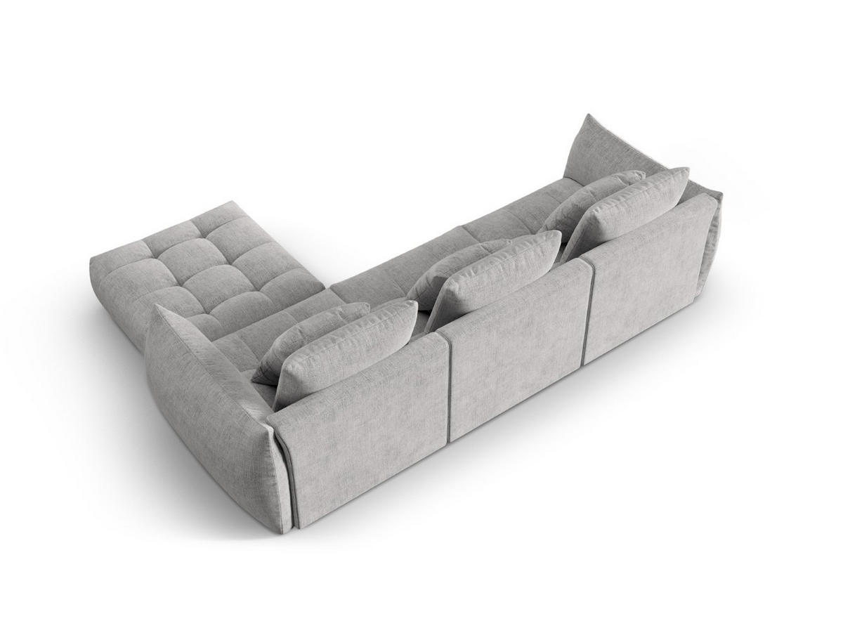 SOFA modular Bloom aus strukturiertem Stoff silber 2 Sitzplätze - Silberfarben, Textil (216/332cm) - Micadoni
