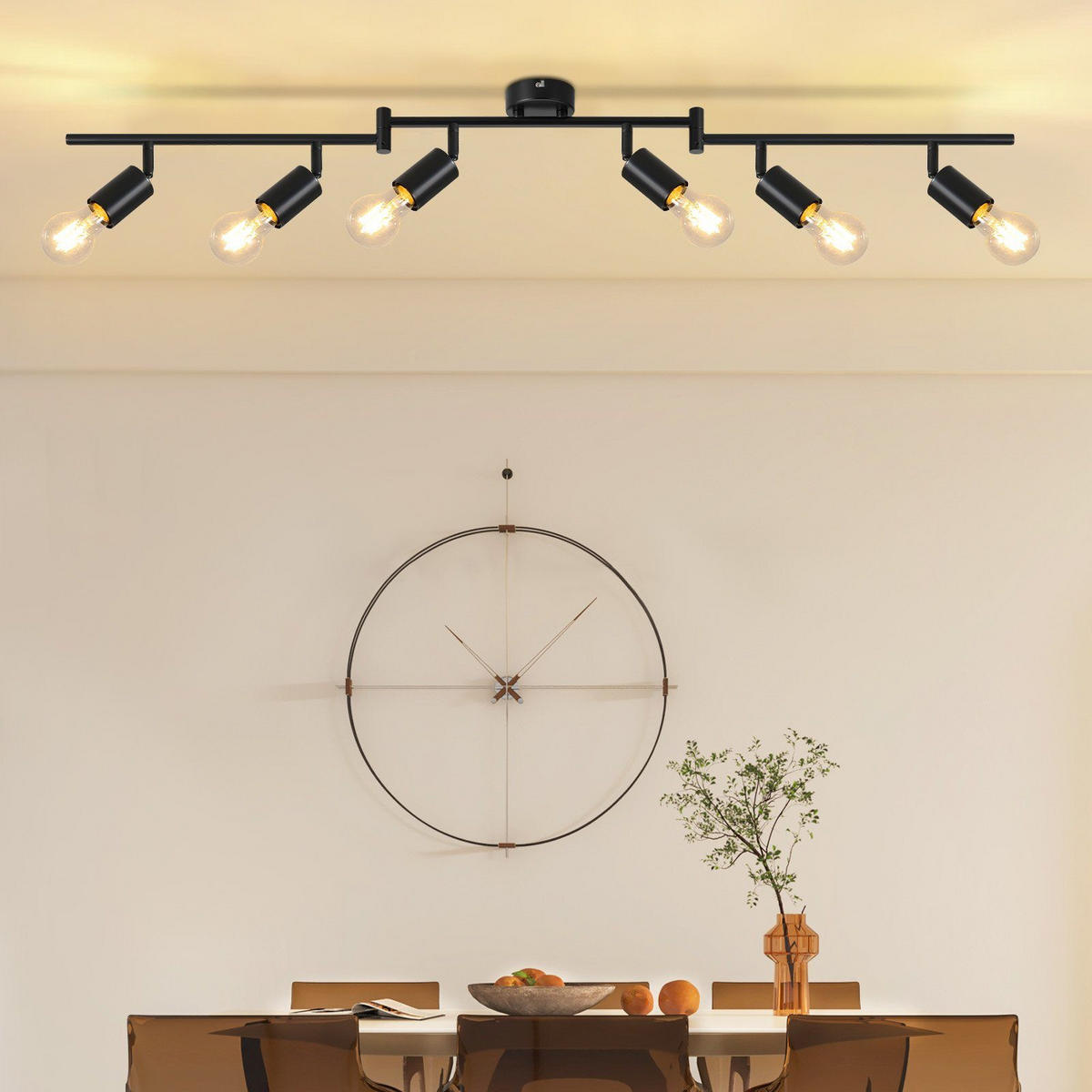 DECKENSTRAHLER Strange 94.5/9/16cm - Schwarz, Metall (9/94.5/16cm) - ZMH