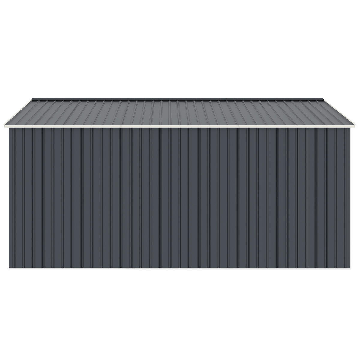 GERÄTEHAUS mit Bodenrahmen Metall S400 Grau - Grau, Metall (341/201/137cm) - HATTORO