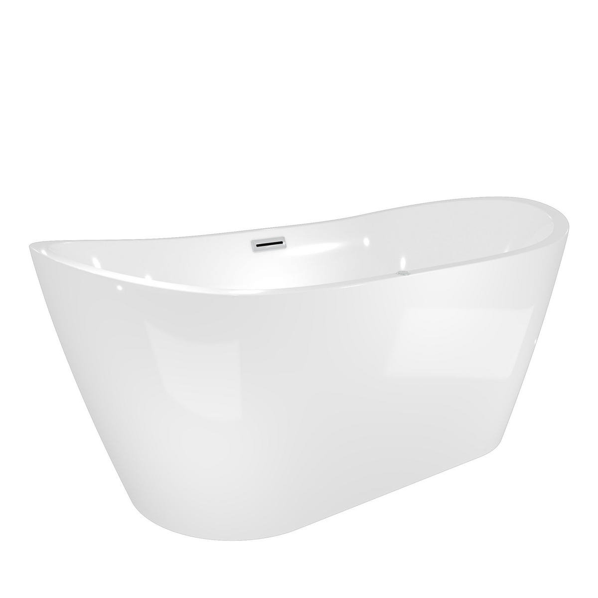 FREISTEHENDE Badewanne Wanne F13 180x92cm Whirlpool Luftmassage - Weiß, Glas/Kunststoff (80/72/180cm) - AcquaVapore by Sandra Jentho
