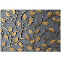 FOTOTAPETE Blätter 3D Grau 150x105 cm - Multicolor, Papier (150/105cm) - Wallarena