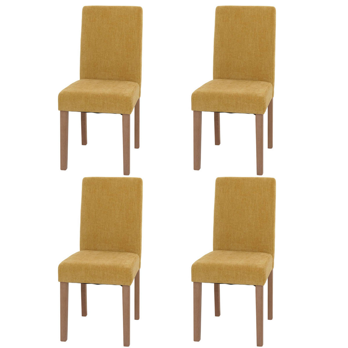 ESSZIMMERSTUHL Gelb 4er-Set - Gelb, Textil (42/90/50cm) - MCW