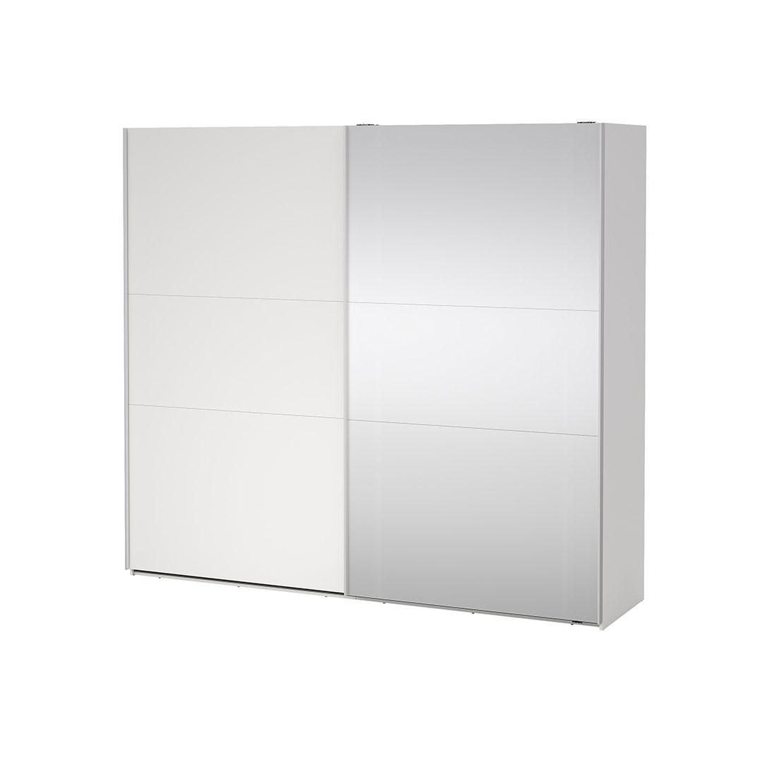 SCHIEBETÜRENSCHRANK, Como, Weiß, Holzwerkstoff, 244 x 67 x 221 cm - Weiß, Holzwerkstoff (244/221/67cm) - ebuy24