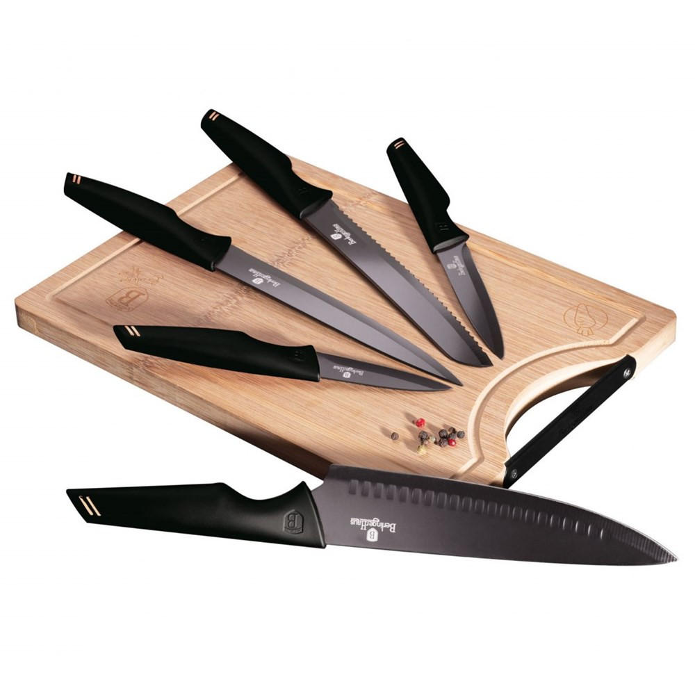 MESSERSET Silber 30/10/30 cm BH2708 - Silberfarben, Holz - Berlinger Haus