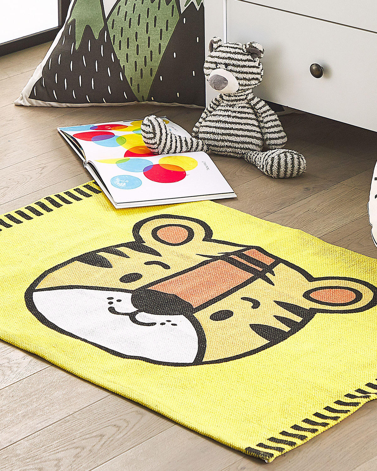 KINDERTEPPICH Ranchi 90/60 cm - Gelb, Textil (60/90cm) - Beliani