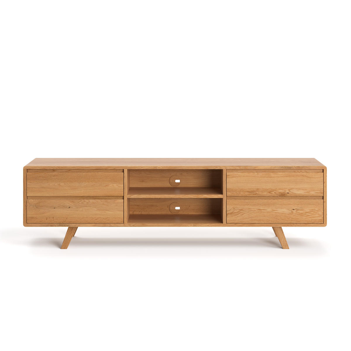 TV-SCHRANK Vela aus massivem Eichenholz 160 cm - Eichefarben/Naturfarben, Holz (160/55/45cm) - Danzz