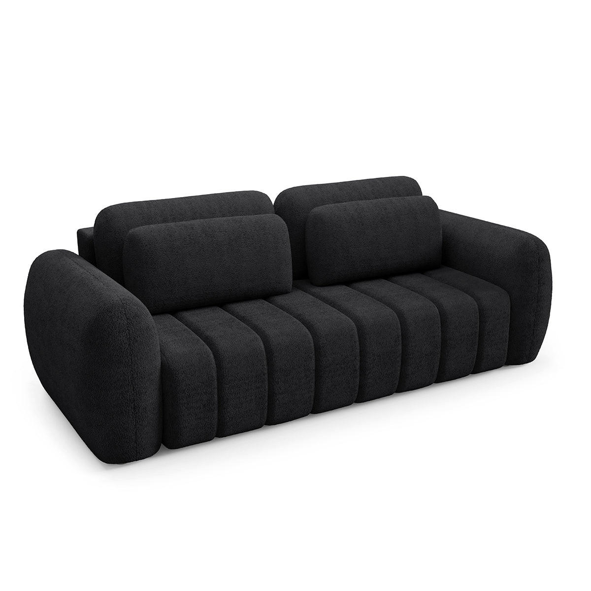 Petits-meubles Sofa Schwarz 266x95x110 cm