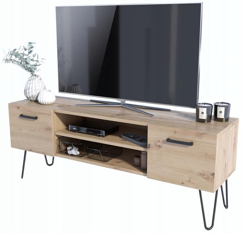 FERNSEHKOMMODE V1 Artisan Eiche-Schwarz 150/40/50 cm - Multicolor, Holzwerkstoff (150/50/40cm) - Matkam Möbel