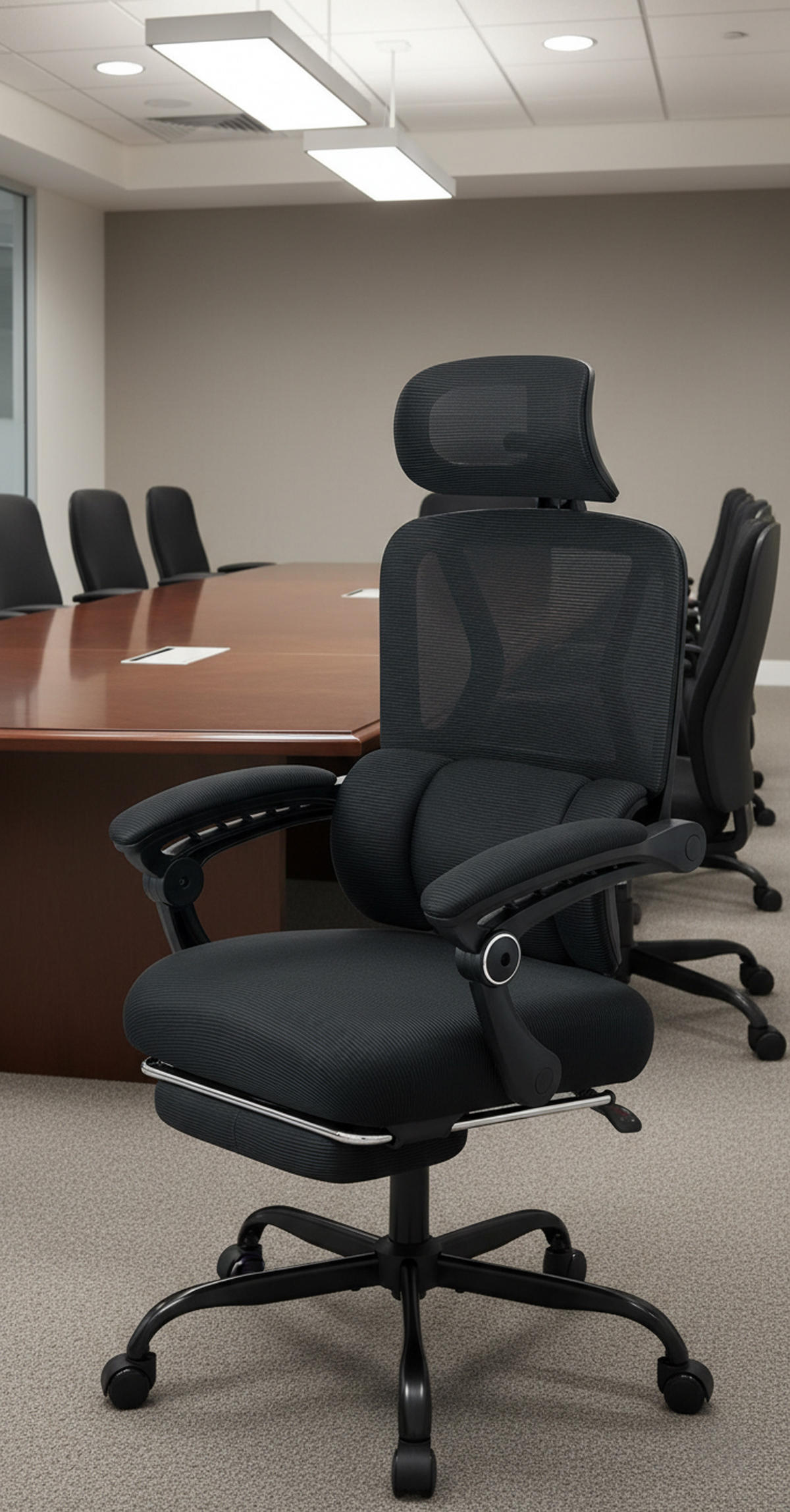 BÜROSTUHL Kador schwarz - Schwarz, Textil/Metall (64/127/60cm) - TPFLiving