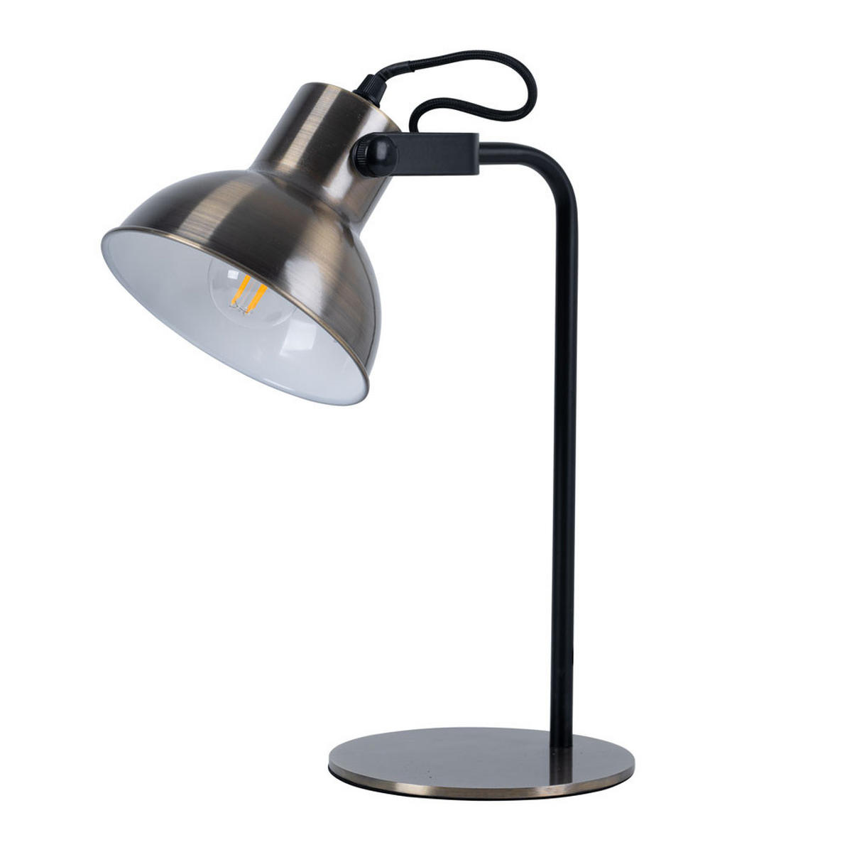 TISCHLEUCHTE Spot Messing Schwarz - Messingfarben, Metall (15/29/33.5cm) - Brilliant