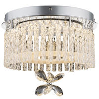 LED DECKENLEUCHTE Glas Kristalloptik Klar - Klar, Glas (28/28/22cm) - Globo Lighting