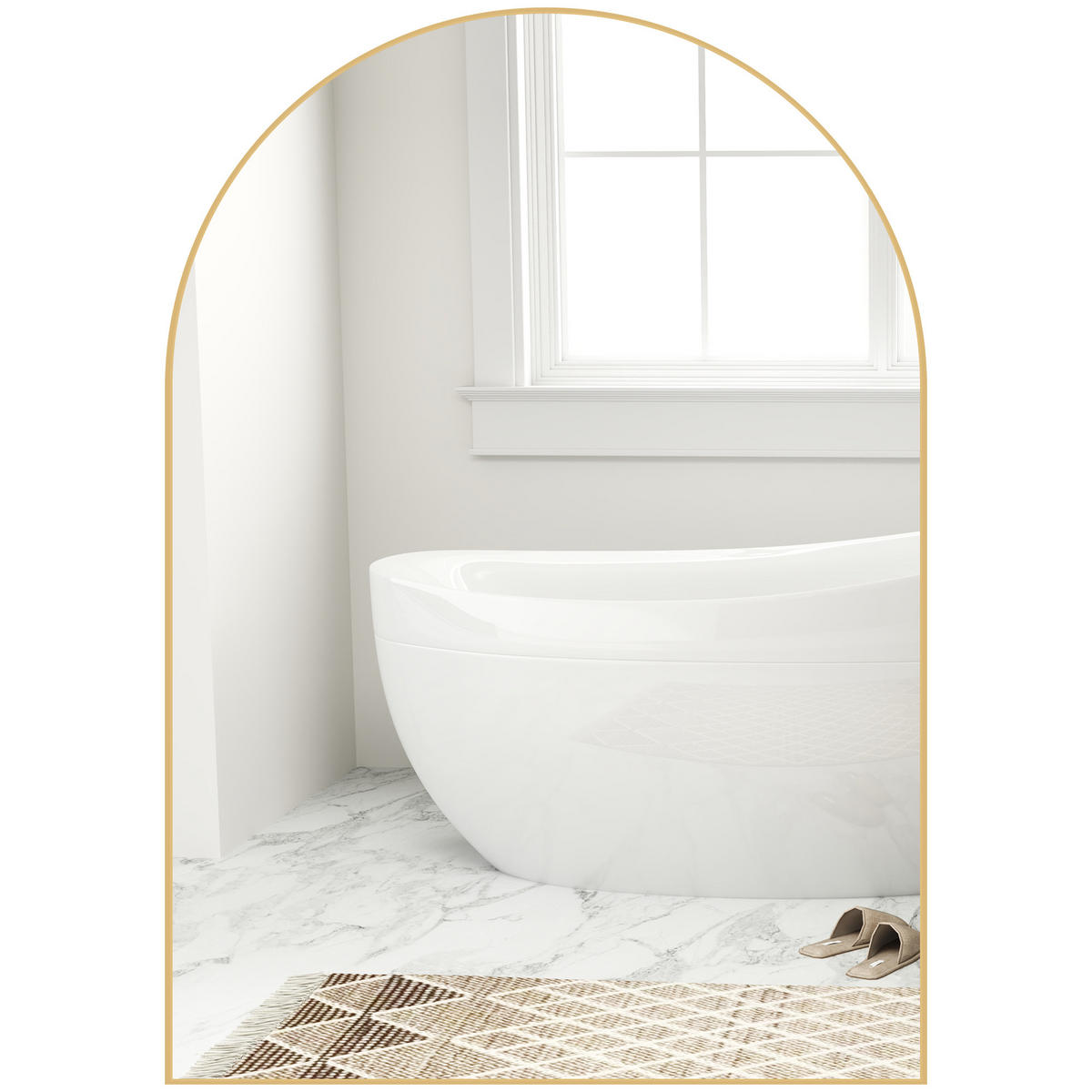 WANDSPIEGEL Goldfarben 50/3/70 cm - Goldfarben, Glas (50/70/3cm) - PANGIVO