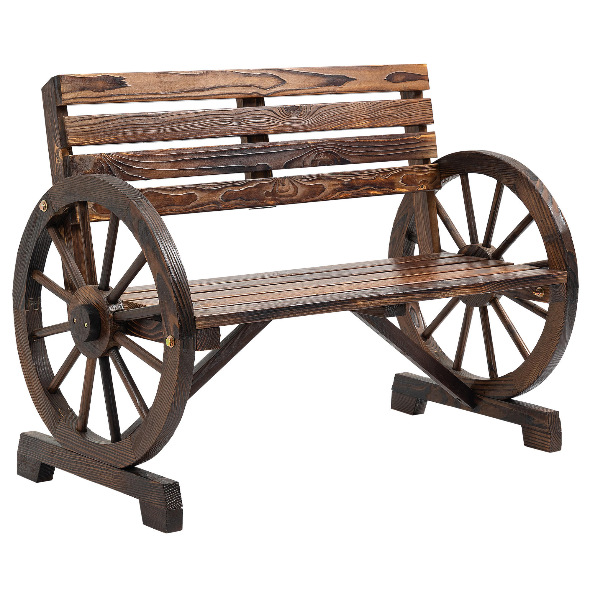 GARTENBANK, Tannenholz, Braun - Braun, Holz (105.5/79/56cm) - Outsunny
