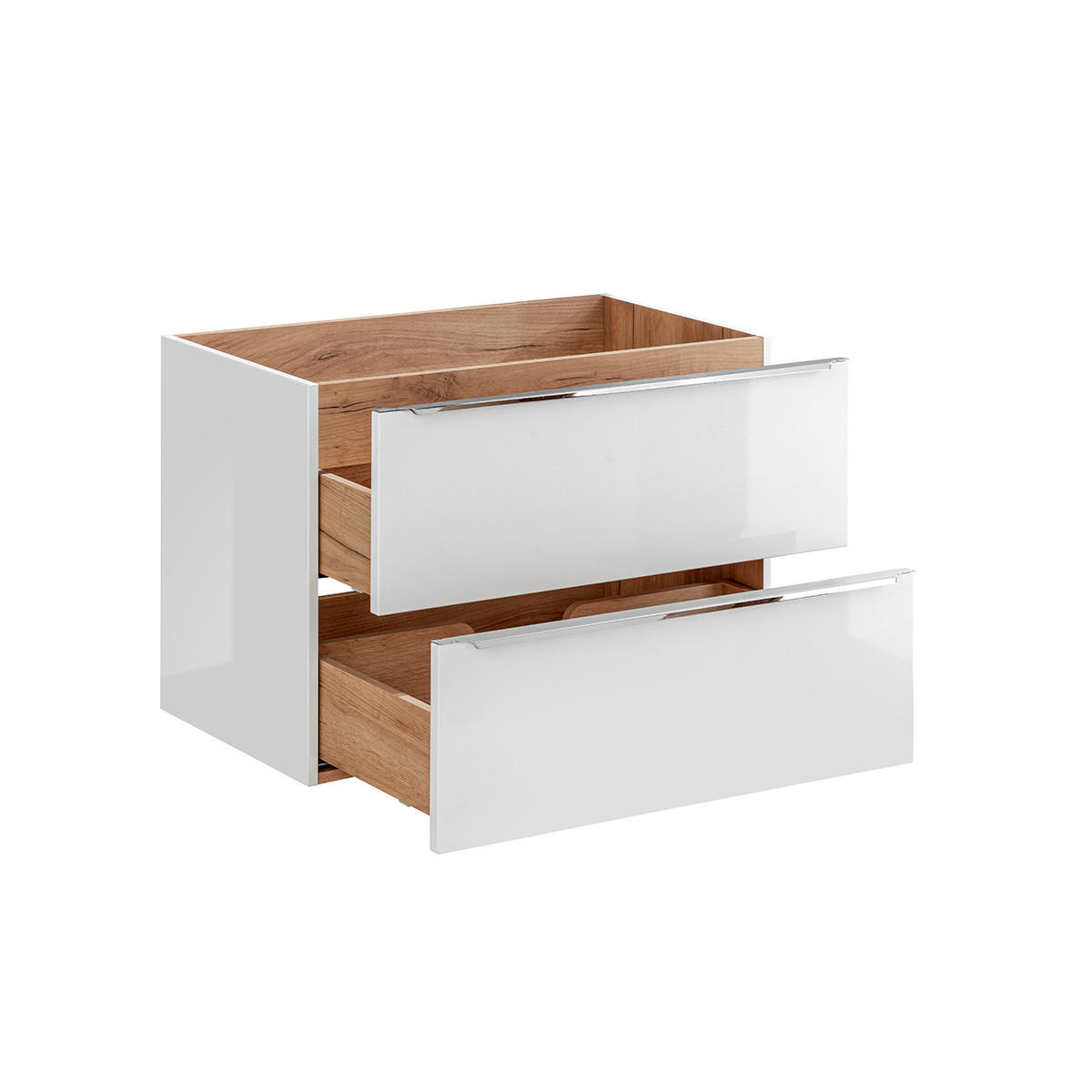 WASCHTISCHUNTERSCHRANK 80cm April Weiß - Weiß, Holzwerkstoff (80/57/46cm) - Petits-meubles