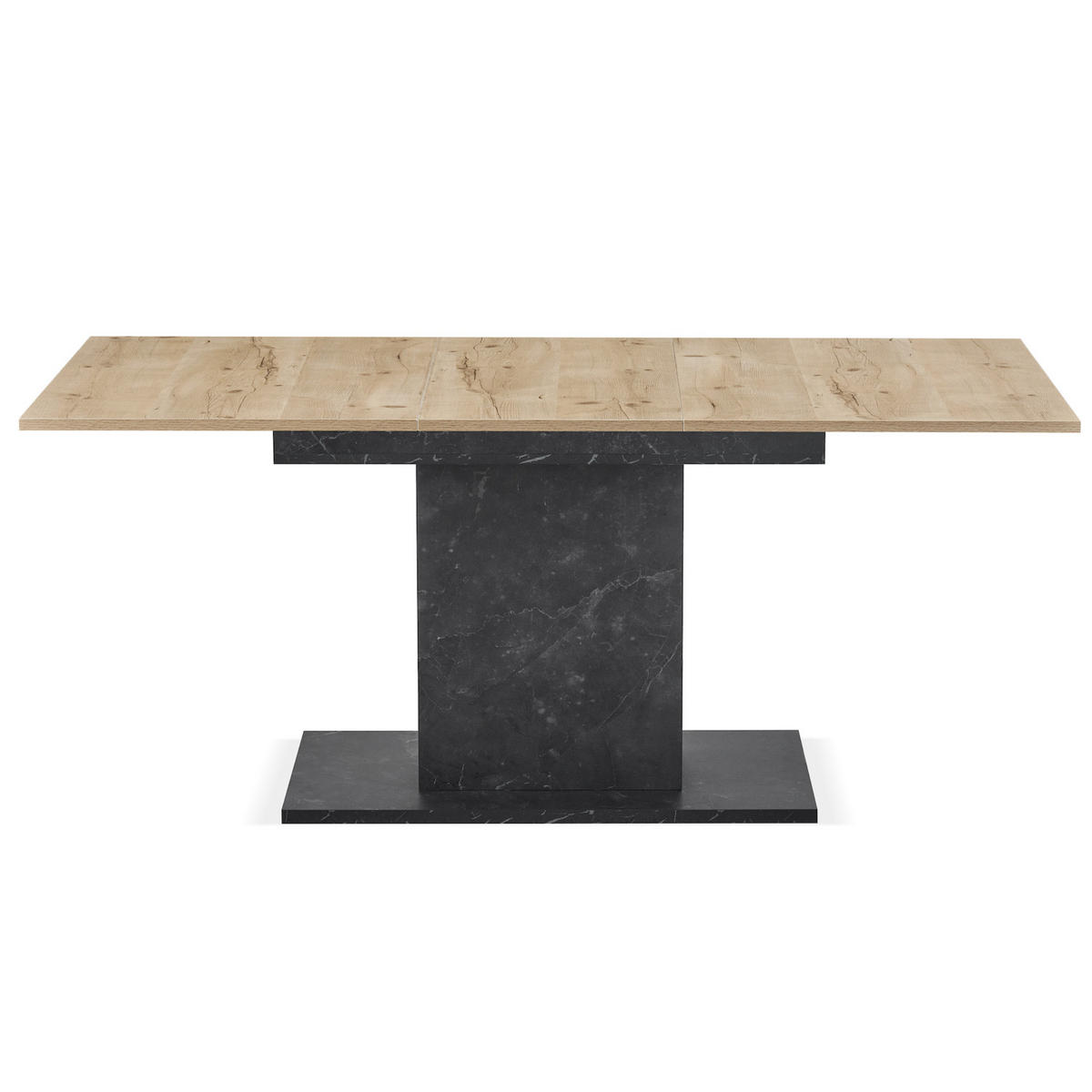 ESSTISCH BOSCO 120-160/80/76 cm - Anthrazit/Eiche San Remo, Holzwerkstoff (80/120/76cm) - B&D Home