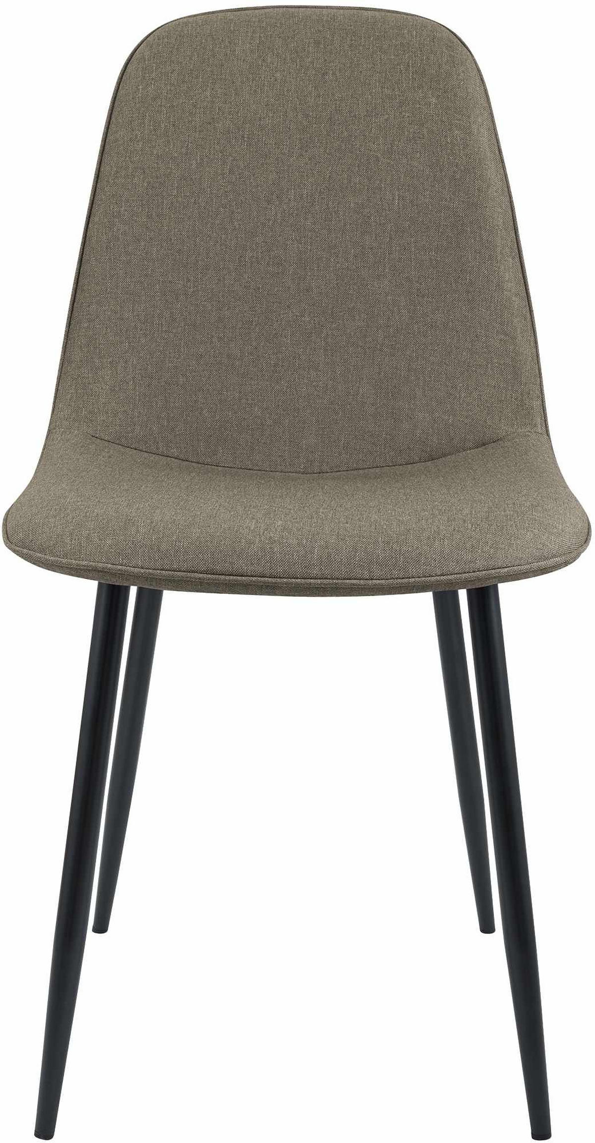 ESSZIMMERSTUHL 4er Set Stoff Taupe - Taupe/Schwarz, Textil/Metall (45/88/54cm) - CLP