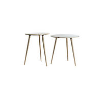 BEISTELLTISCH Zeca Grau Ø48/53 cm 2er-Set - Grau, Metall (48/48/53cm) - Light & Living