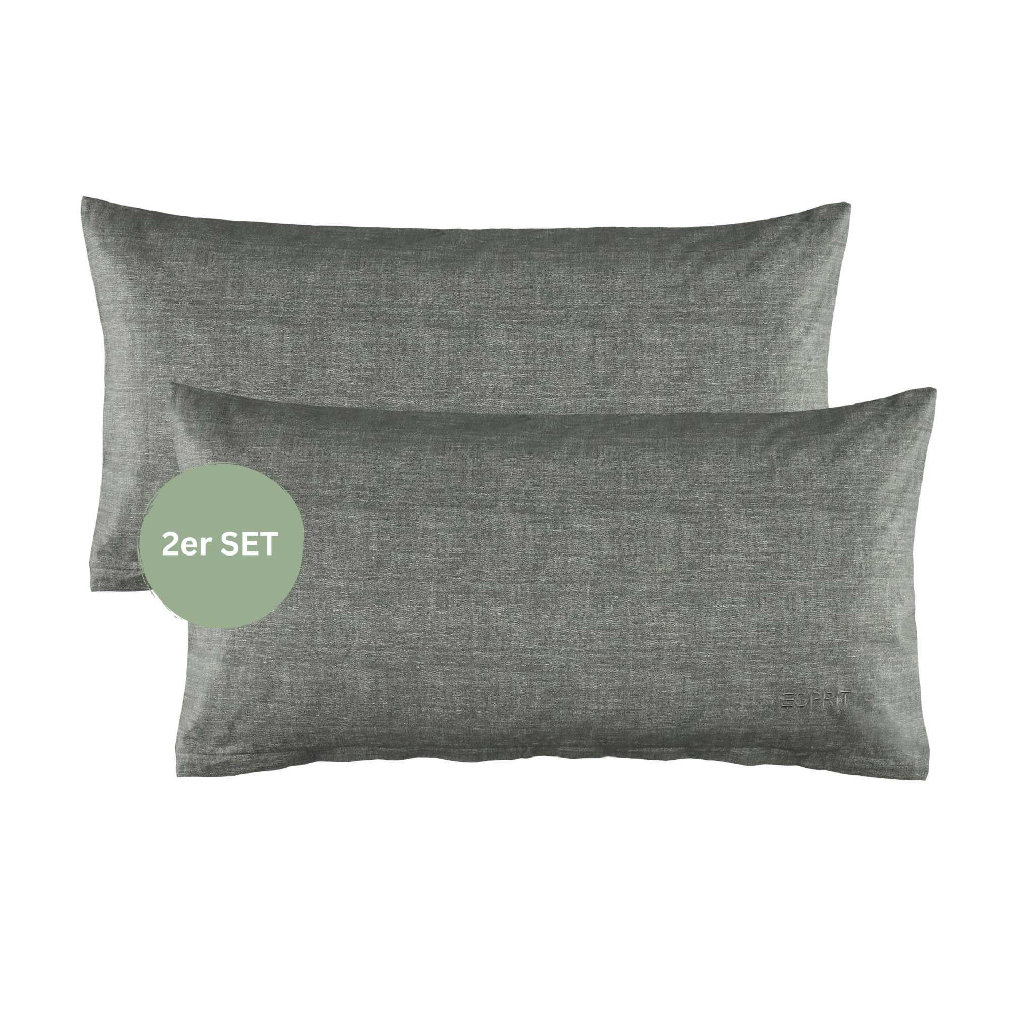RENFORCÉ KISSENBEZÜGE HARP - Anthrazit, Textil (40/80cm) - Esprit