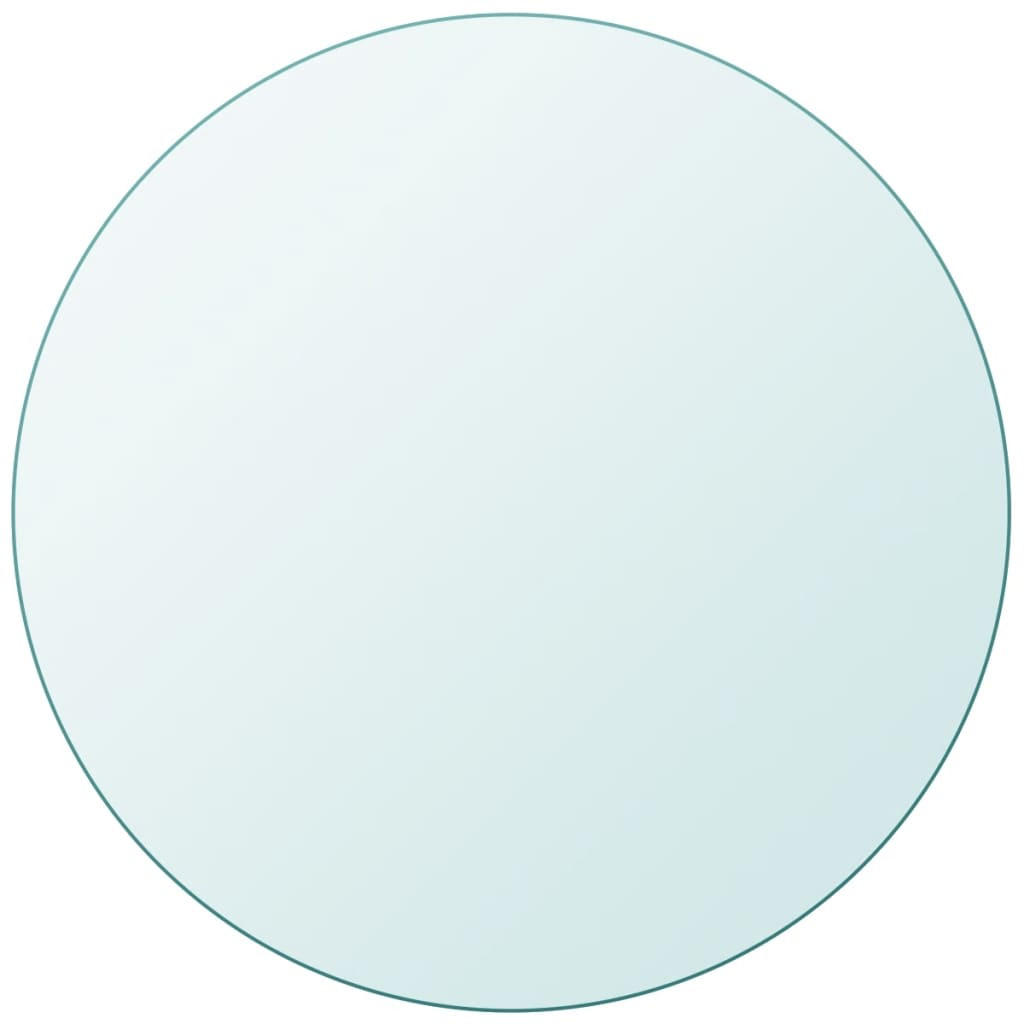 TISCHPLATTE rund Ø 80 cm Dicke 10 mm Transparente Glasplatte - Transparent, Glas (80/80/1cm) - DELUKE