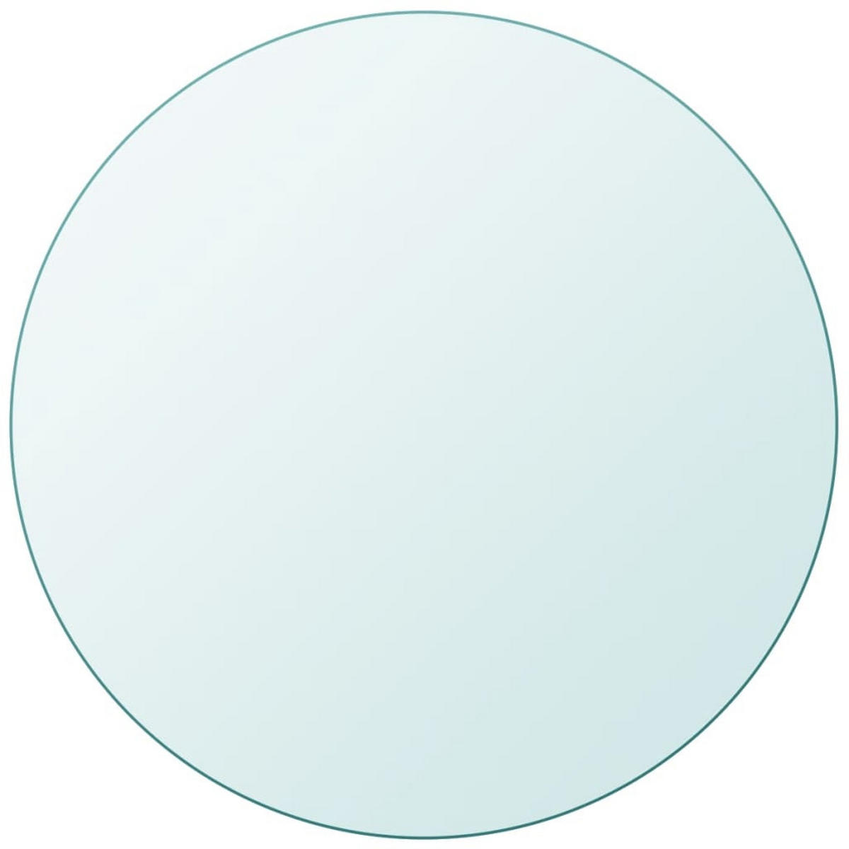 TISCHPLATTE rund Ø 80 cm Dicke 10 mm Transparente Glasplatte - Transparent, Glas (80/80/1cm) - DELUKE
