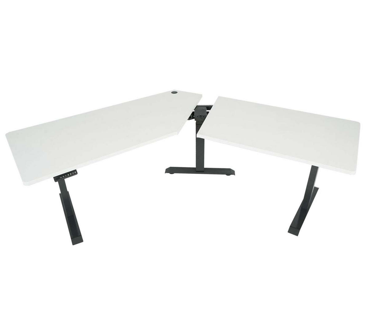 SCHREIBTISCH rechteckig Weiß, Anthrazit - Anthrazit/Weiß, Metall (75/257/121cm) - Jamb