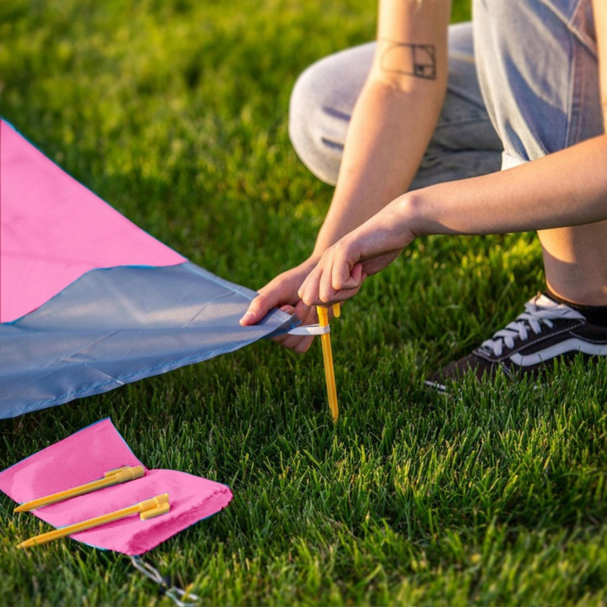 PICKNICKDECKE Wasserdicht 210x200cm - Orange, Textil (200/210cm) - KRUMAD