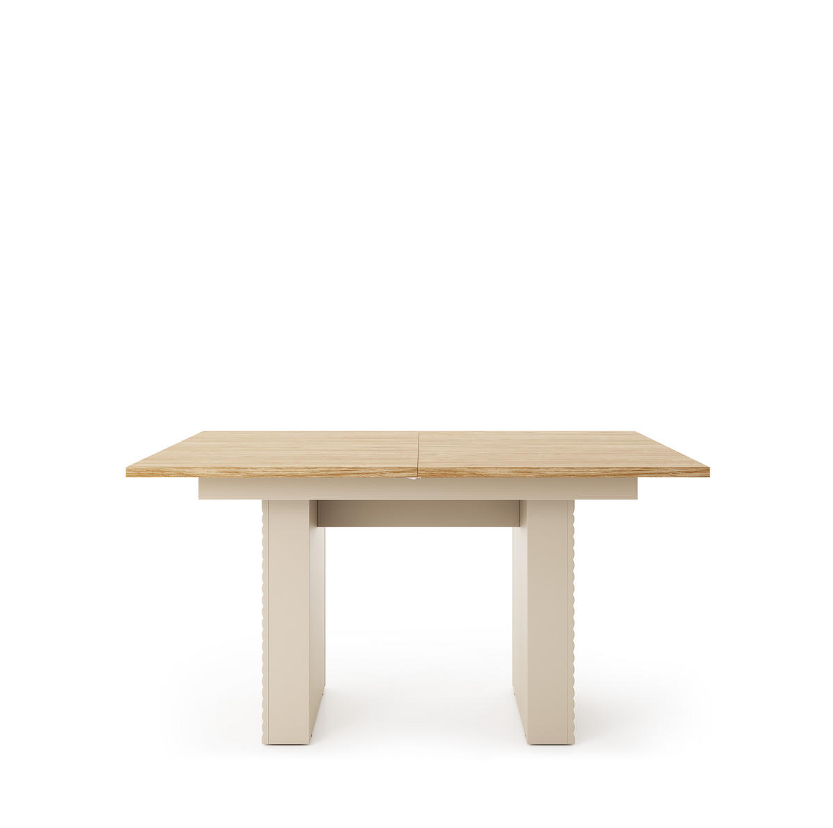ESSTISCH rechteckig Eiche geölt - Cashmere ausziehbar - Eichefarben/Beige, Holzwerkstoff (90/140/75cm) - designimpex
