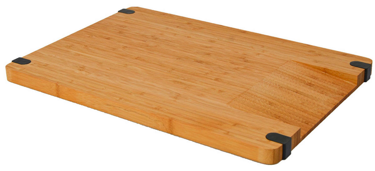 ANTI-RUTSCH-SCHNEIDEBRETT, 30/44/2 cm, Bambus - Braun, Holz (30/44cm) - Dunedesign