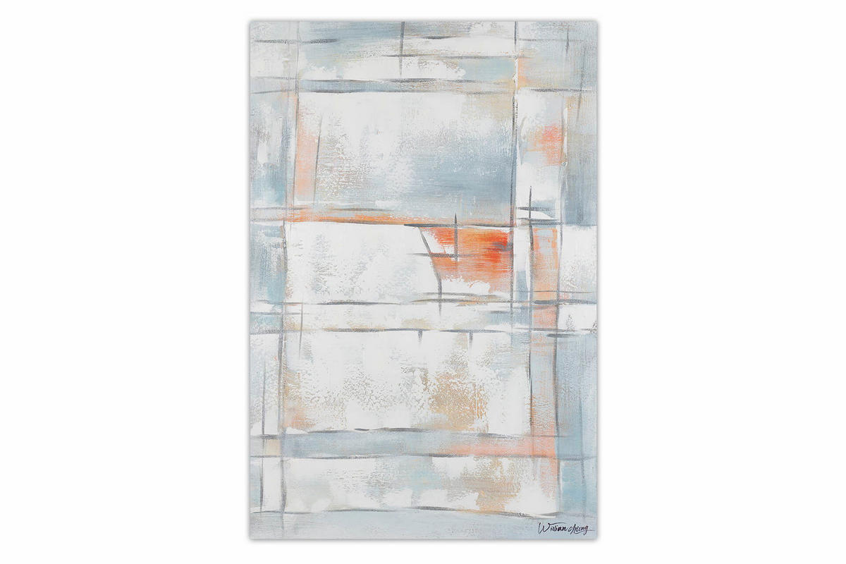 ACRYLBILD HANDGEMALT 60/90 cm - Grau, Holz/Textil (1.8/90cm) - KUNSTLOFT