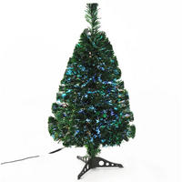 WEIHNACHTSBAUM 90 cm aus PVC mit mehrfarbiger Faseroptik, Grün - Grün, Kunststoff (90cm) - OKMYHOME